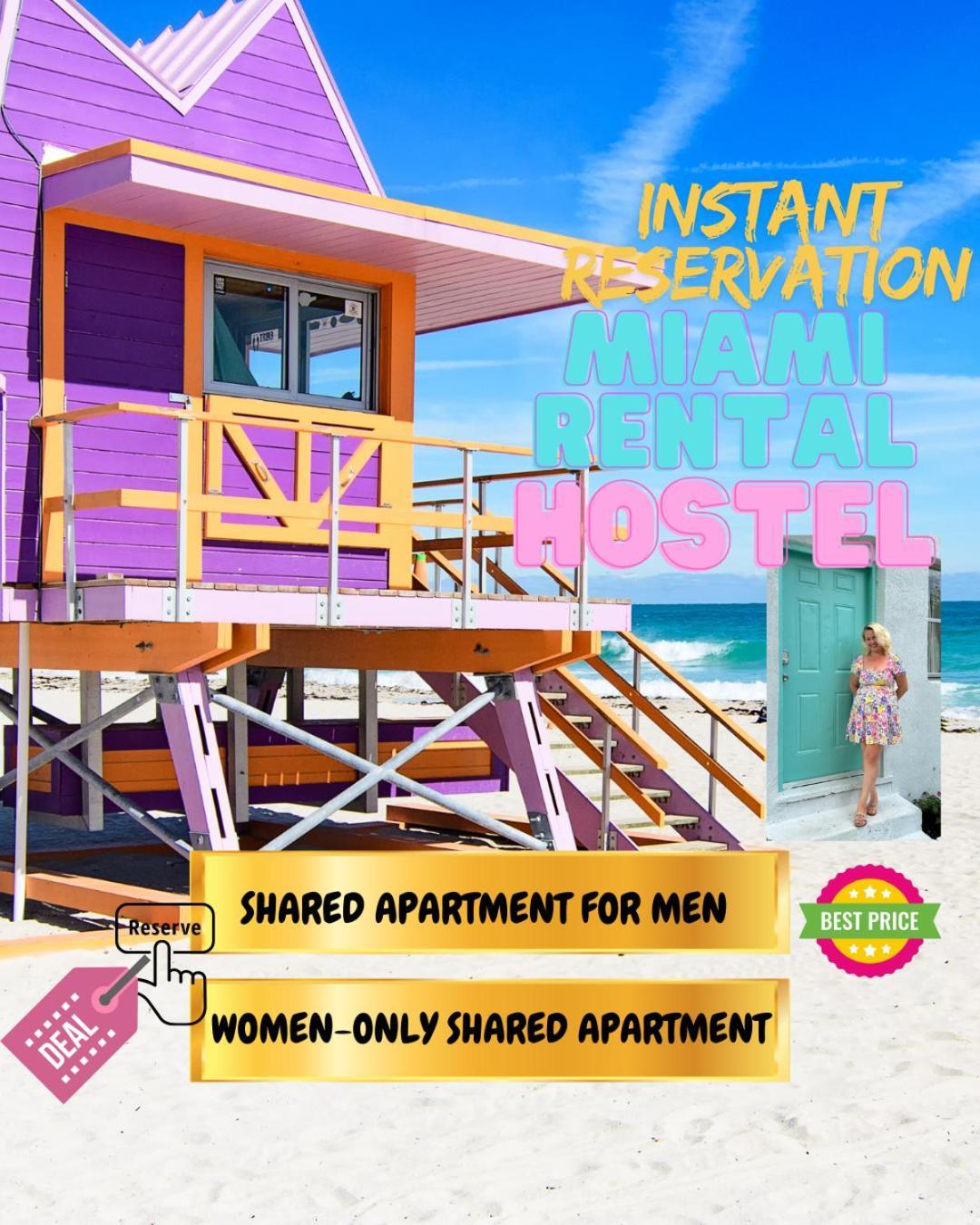 104 Mixed Shared Rooms Central, Friendly, Affordable Miami Exterior foto